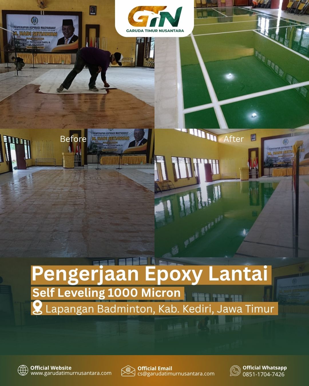 Lapangan Badminton, Kab. Kediri, Jawa Timur