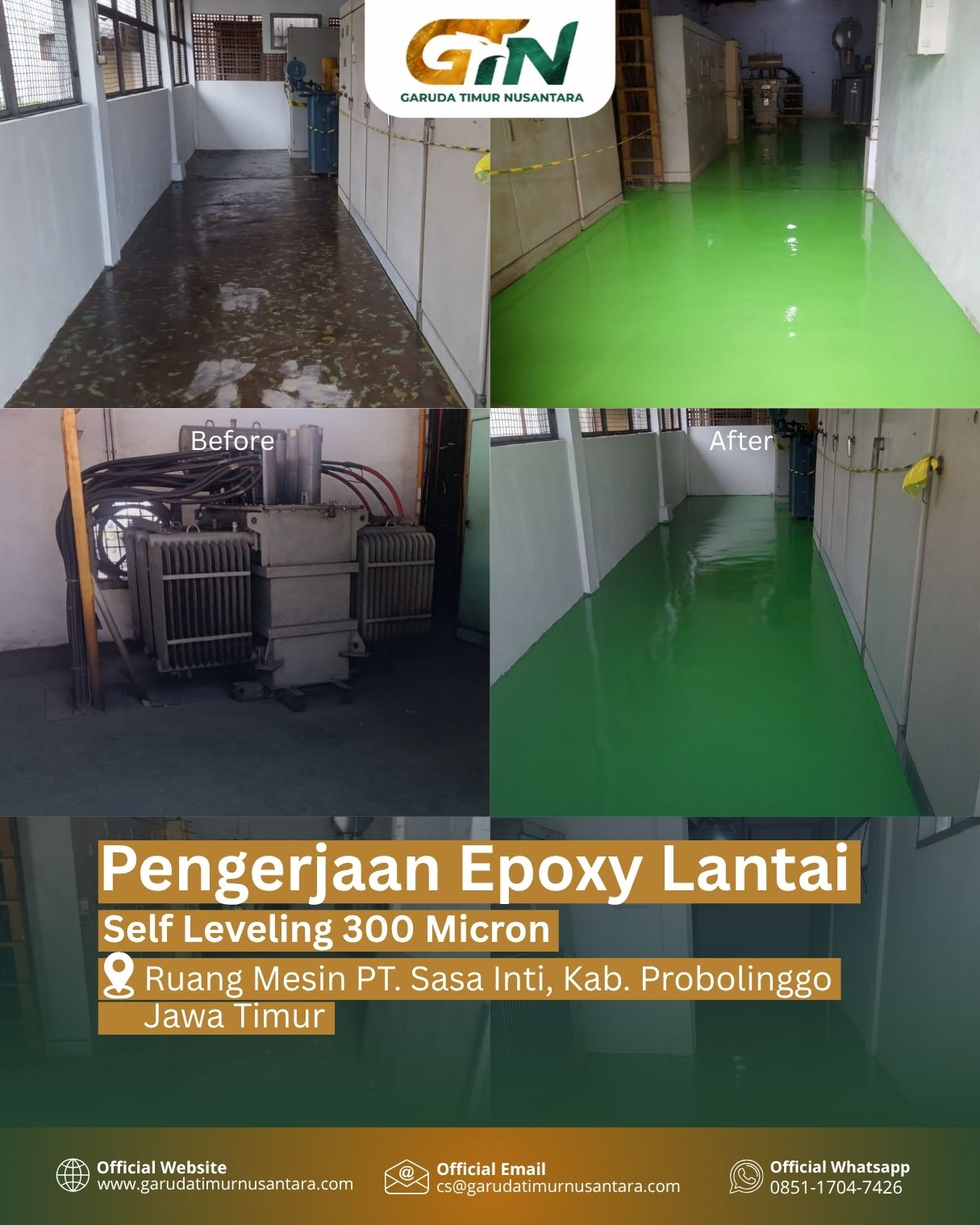 Ruang Mesin PT. Sasa Inti, Kab. Probolinggo Jawa Timur